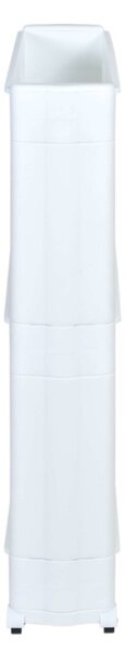 Raft modular baie/bucatarie, 3 niveluri, roti transport, inaltime 71 cm, alb
