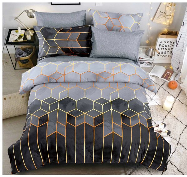 Lenjerie de pat din bumbac NOCTRIX gri Dimensiune lenjerie de pat: 70 x 90 cm | 140 x 200 cm