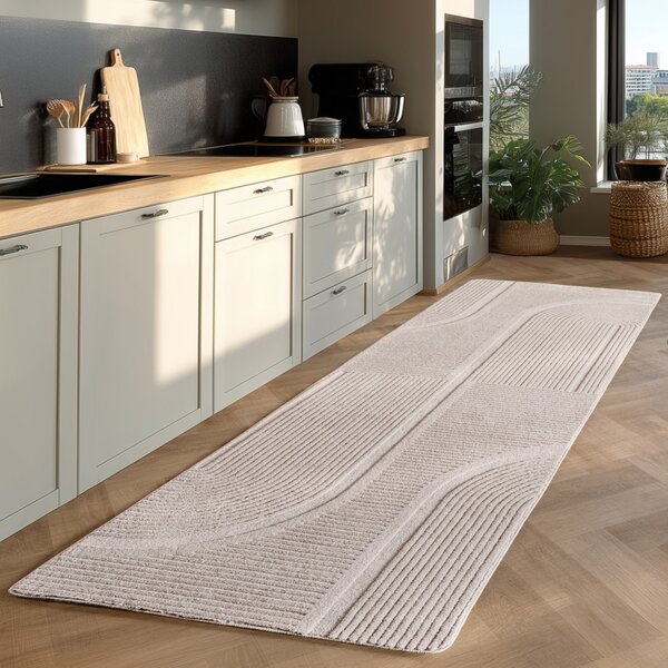 Covor traversa Pompei V2 Crem, 80 x 150 cm