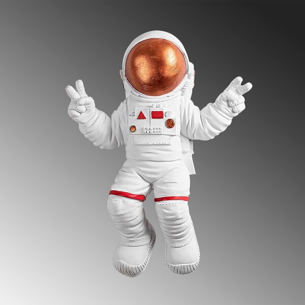 Accesoriu decorativ de perete Yak-001 Astronaut Caramiziu 35x47x10 cm