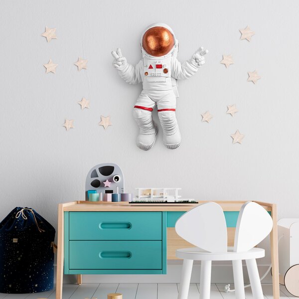 Accesoriu decorativ de perete Yak-001 Astronaut Caramiziu 35x47x10 cm