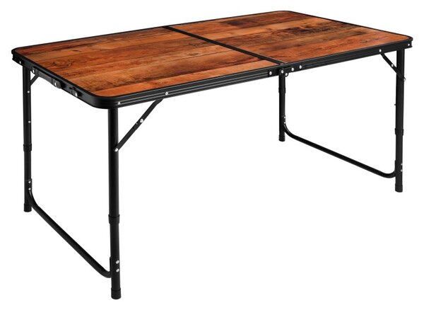 Set masa pliabila cu 4 scaune pentru camping, placa MDF, cadru aluminiu/otel, maxim 20 kg, 120x60 cm