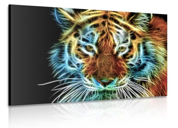 Tablou capului unui tigru în design abstract