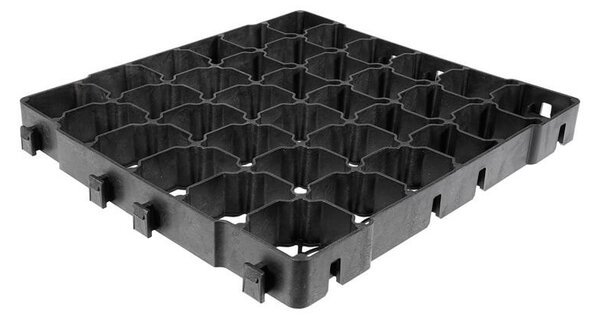 Grila parcare si gazon, pavaj eco G40, 300 tone/mp, 385x385x40 mm, negru