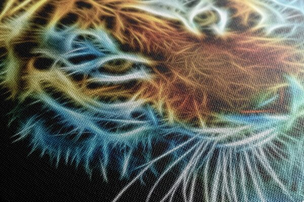 Tablou capului unui tigru în design abstract