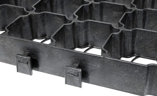 Grila parcare si gazon, pavaj eco G40, 300 tone/mp, 385x385x40 mm, negru