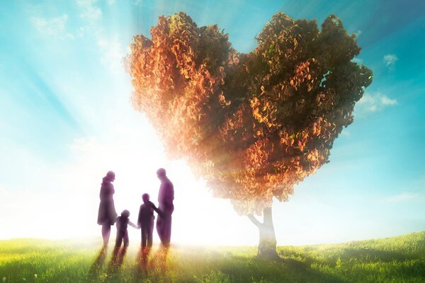 Tablou într-o atingere de familie