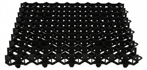 Grila gazon, 60 x 60 cm, multiple aplicatii, rezistenta 160 tone/mp, inaltime 4 cm, negru
