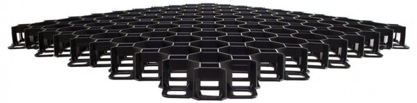 Grila gazon, 60 x 60 cm, multiple aplicatii, rezistenta 160 tone/mp, inaltime 4 cm, negru