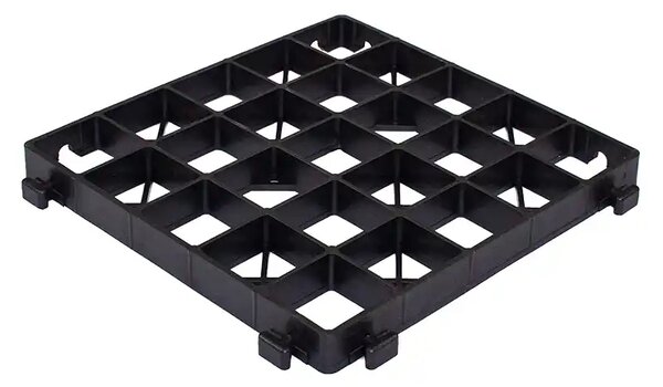 Pavela grila ecologica, capacitate 180 t/mp, gratar H30, 33x33x3 cm, PP si PE, neagra