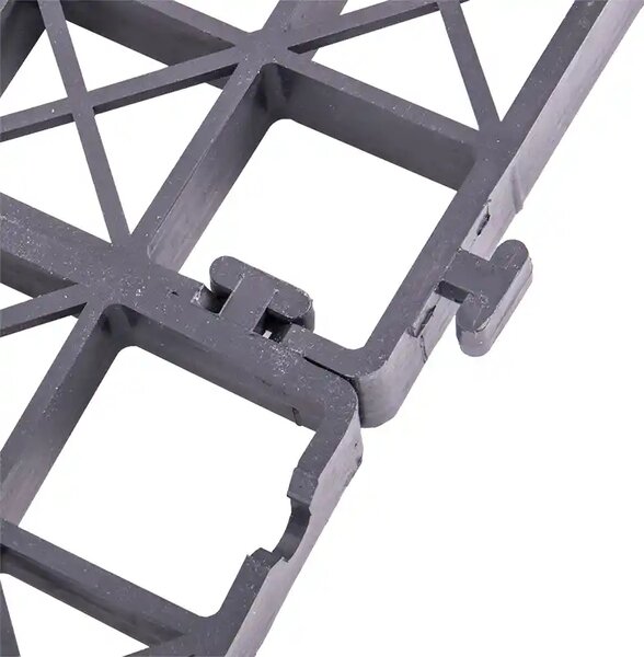 Pavela grila ecologica, capacitate 180 t/mp, gratar H30, 33x33x3 cm, PP si PE, neagra
