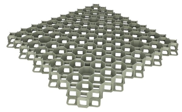 Grila gazon, rezistenta 160 tone/mp, 60x60x4 cm, aplicatii multiple, PP si PE, verde