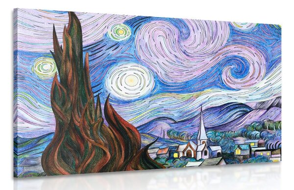 Tablou reproducere Noapte înstelată - Vincent van Gogh