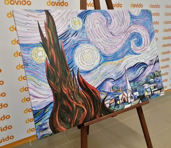 Tablou reproducere Noapte înstelată - Vincent van Gogh