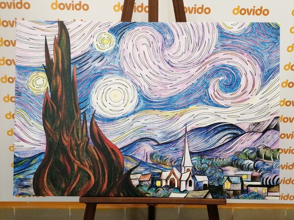 Tablou reproducere Noapte înstelată - Vincent van Gogh