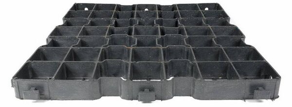 Grila de gazon eco pentru parcari, drumuri, alee, sarcina 250 tone/mp, 500x500x40 mm, polietilena