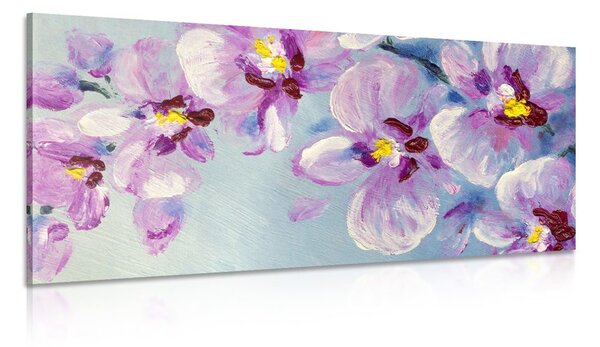 Tablou flori violete romantice
