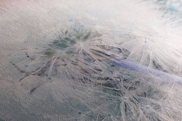 Tablou păpădie cu elemente abstracte