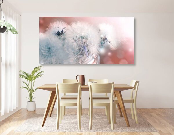 Tablou păpădie cu elemente abstracte