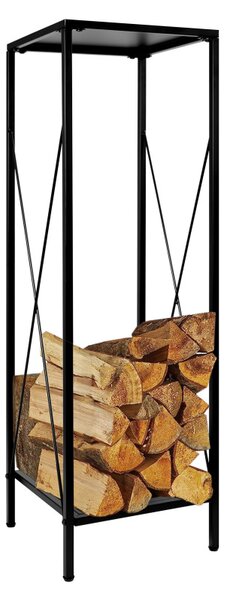 Suport lemne, picioare reglabile, depozitare maxim 100 kg, 110x34x34 cm, otel