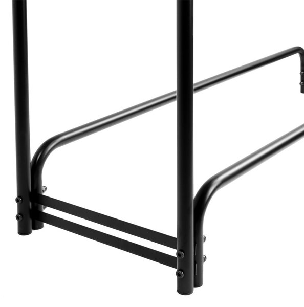 Suport metalic depozitare lemne, sarcina maxima 200 kg, otel negru mat, 122x122x36 cm