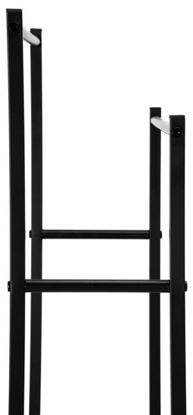 Suport metalic prosoape baie, doua brate, sarcina maxima 10 kg, negru mat