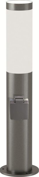 Brilagi - Lampă LED de exterior cu priză ELIA 1xE27/7W/230V 4000K IP44 50 cm crom