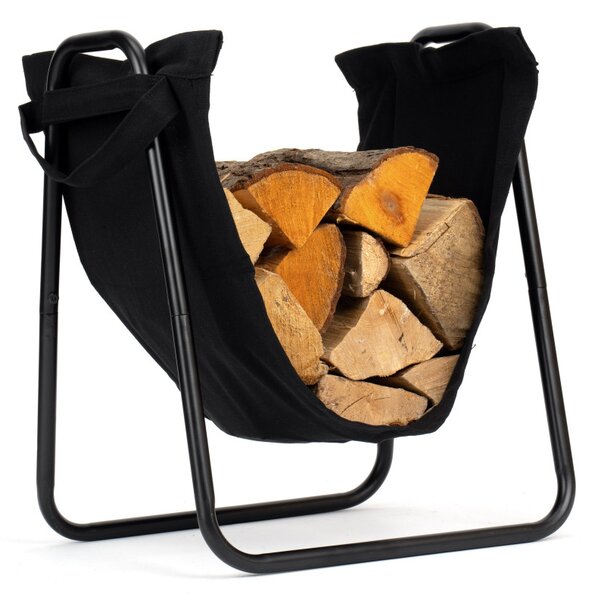 Suport metalic pentru lemne, sarcina maxima 20 kg, forma U, negru mat