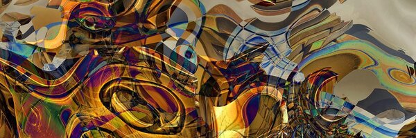 Tablou în design abstract de aur