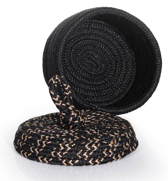 Cos decorativ (Bumbac 100%) 9002054 Negru 15x10 cm