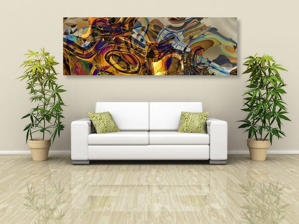 Tablou în design abstract de aur