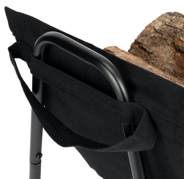 Suport metalic pentru lemne, sarcina maxima 20 kg, forma U, negru mat
