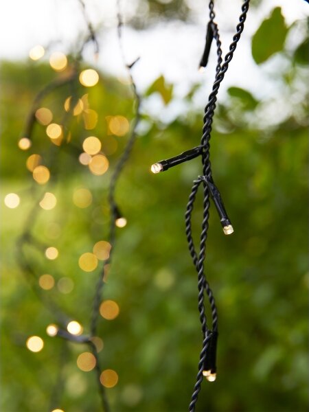 Markslöjd 108179-LED Perdea luminoasă de Crăciun pentru exterior GARDEN24, 160 LED / 24 V, 3,1 m, alb cald