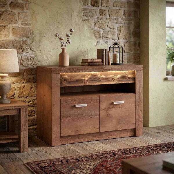 Comoda INFINITY I-10, frasin deschis, PAL melaminat, 96x42x73 cm