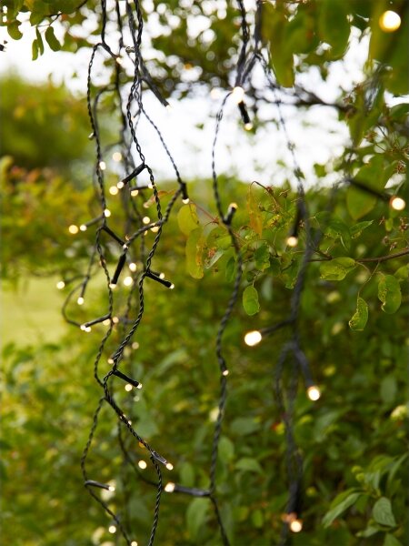 Markslöjd 108179-LED Perdea luminoasă de Crăciun pentru exterior GARDEN24, 160 LED / 24 V, 3,1 m, alb cald