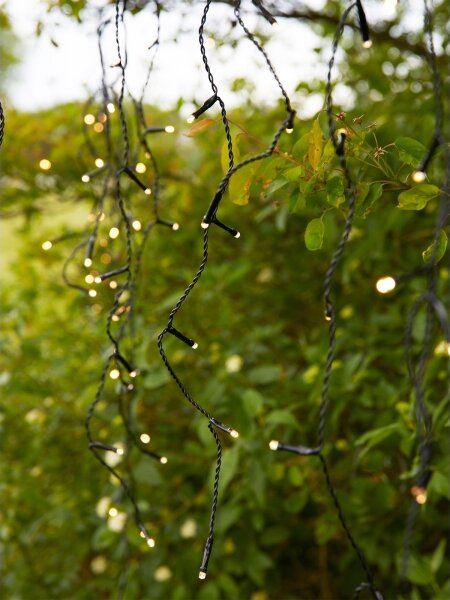 Markslöjd 108179-LED Perdea luminoasă de Crăciun pentru exterior GARDEN24, 160 LED / 24 V, 3,1 m, alb cald