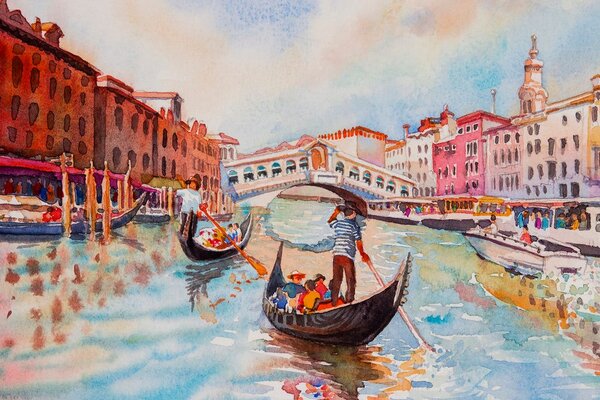Tablou gondola venețienă