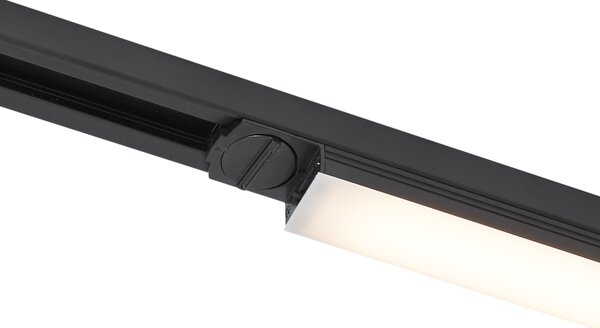 Plafonieră modernă neagră pentru sistem de șină monofazat 15W 1180 lm 2700-3800K - Iconic Tsiri