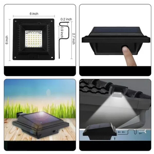 HÖFFTECH - Aplică solară de perete cu LED și senzor, 3,7V 2000 mAh IP65