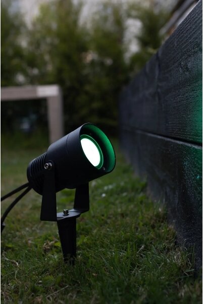 Markslöjd 108404 - Lampă de exterior LED RGBW GARDEN24, LED 6W/24V, 30 cm, IP44, neagră