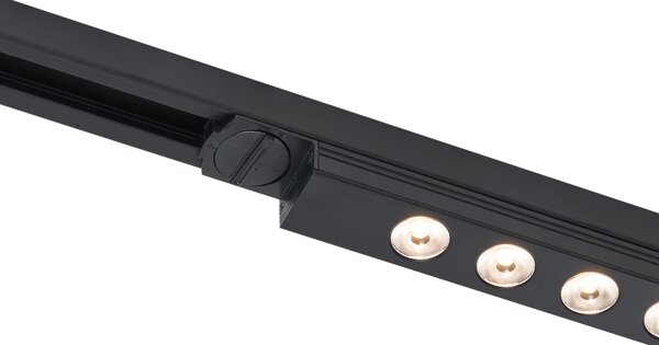Plafonieră modernă neagră pentru sistem de șină monofazat 15W 1170 lm 3000K - Iconic Tsiri