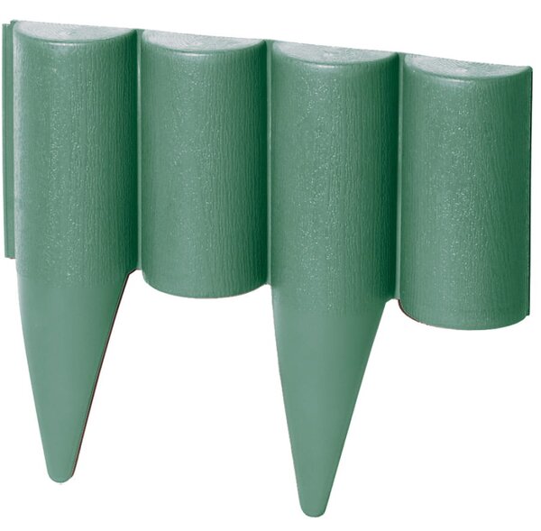 Palisada decorativa verde, separare gazon, flori, lungime 25 cm, inaltime 12,5 cm