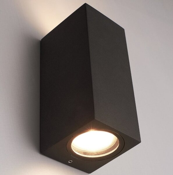 HÖFFTECH - Aplică de perete pentru exterior 2xGU10/35W/230V IP65
