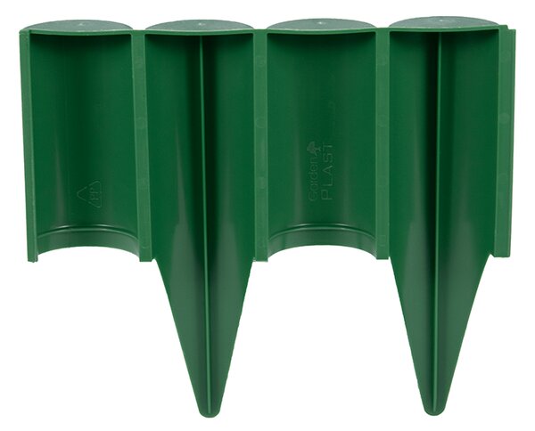 Palisada decorativa verde, separare gazon, flori, lungime 25 cm, inaltime 12,5 cm