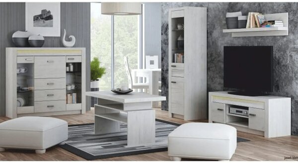 Masuta cafea INFINITY I-13, frasin alb, PAL melaminat, 120x60x60 cm