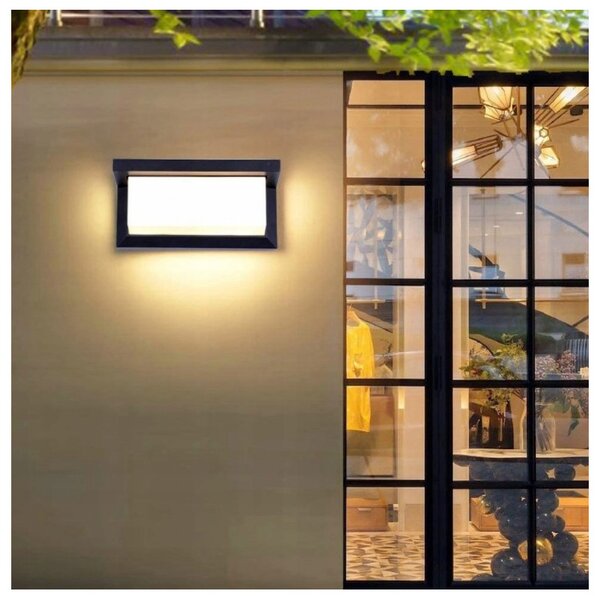 Corp arhitectural Lagos 2, 1 LED E27 50W, montare pe fatada, aluminiu si PC, IP54