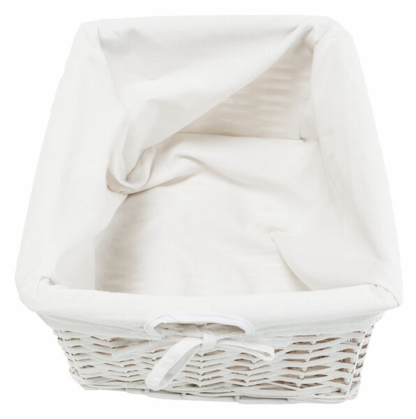 Organizator RAFAELLO 9, alb, material textil/lemn, 94x37x76 cm