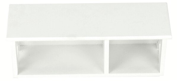 Raft RAFAELLO, alb, lemn, 55x17x25 cm