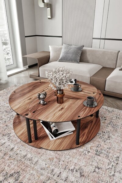 Set de 3 măsuțe de cafea Yanov (nuc). Promo -14%. 1153770