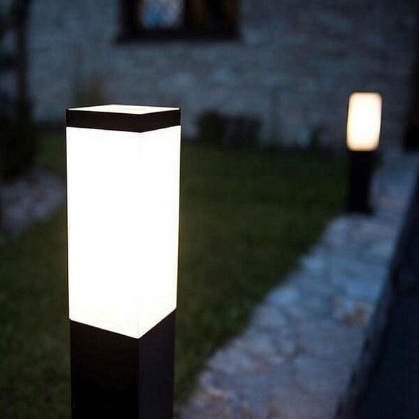 Lampa LED de exterior, inaltime 90 cm, unghi fascicul 360 grade, E27, negru